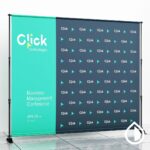 Custom printed backdrops for events, trade shows, and branding in Dubai. High-quality fabric, vinyl, and mesh options with vibrant full-color prints.