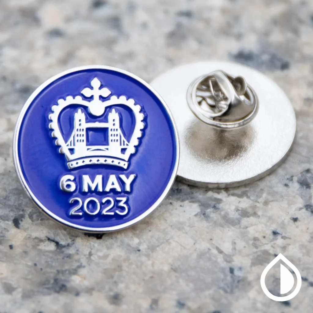 Custom-designed pin badge with high-quality metal finish for events, branding, and promotions
