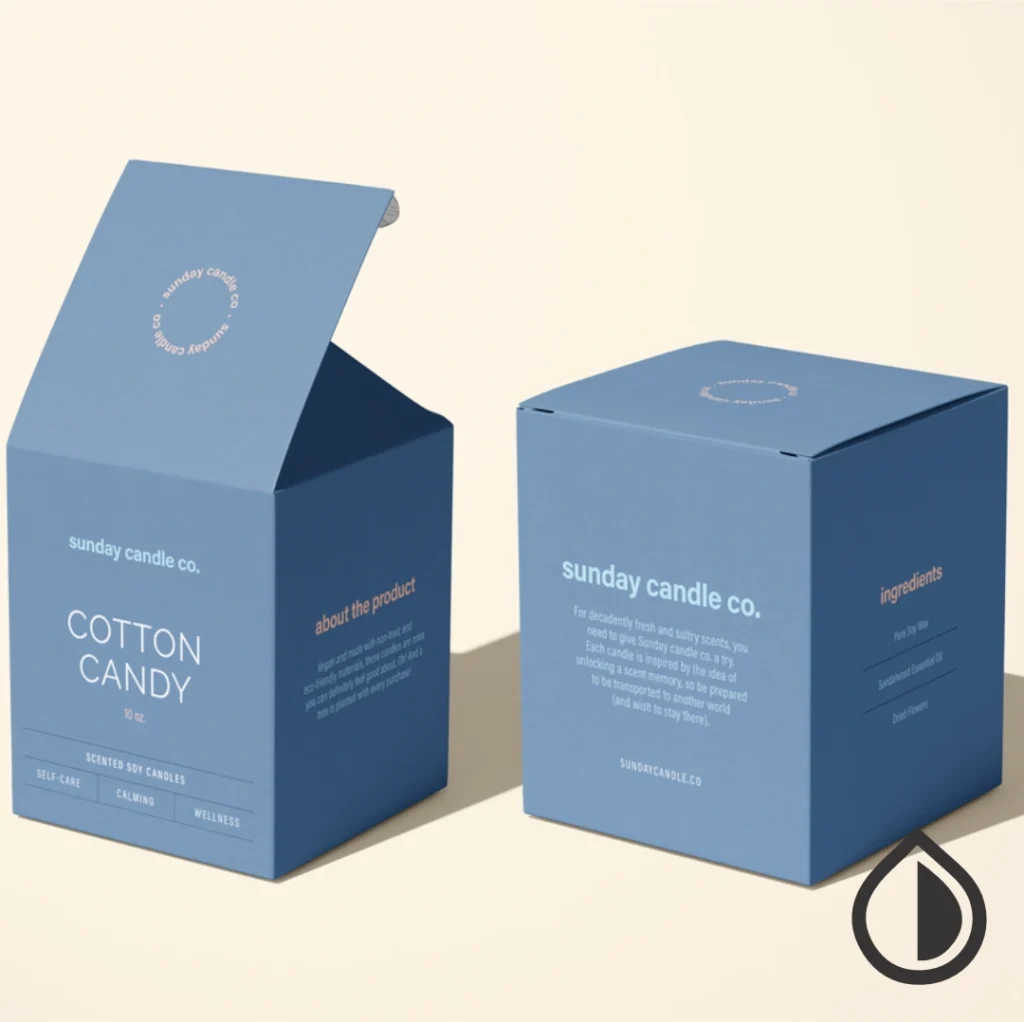 Lightweight custom paper box with full-color printing for retail and product packaging