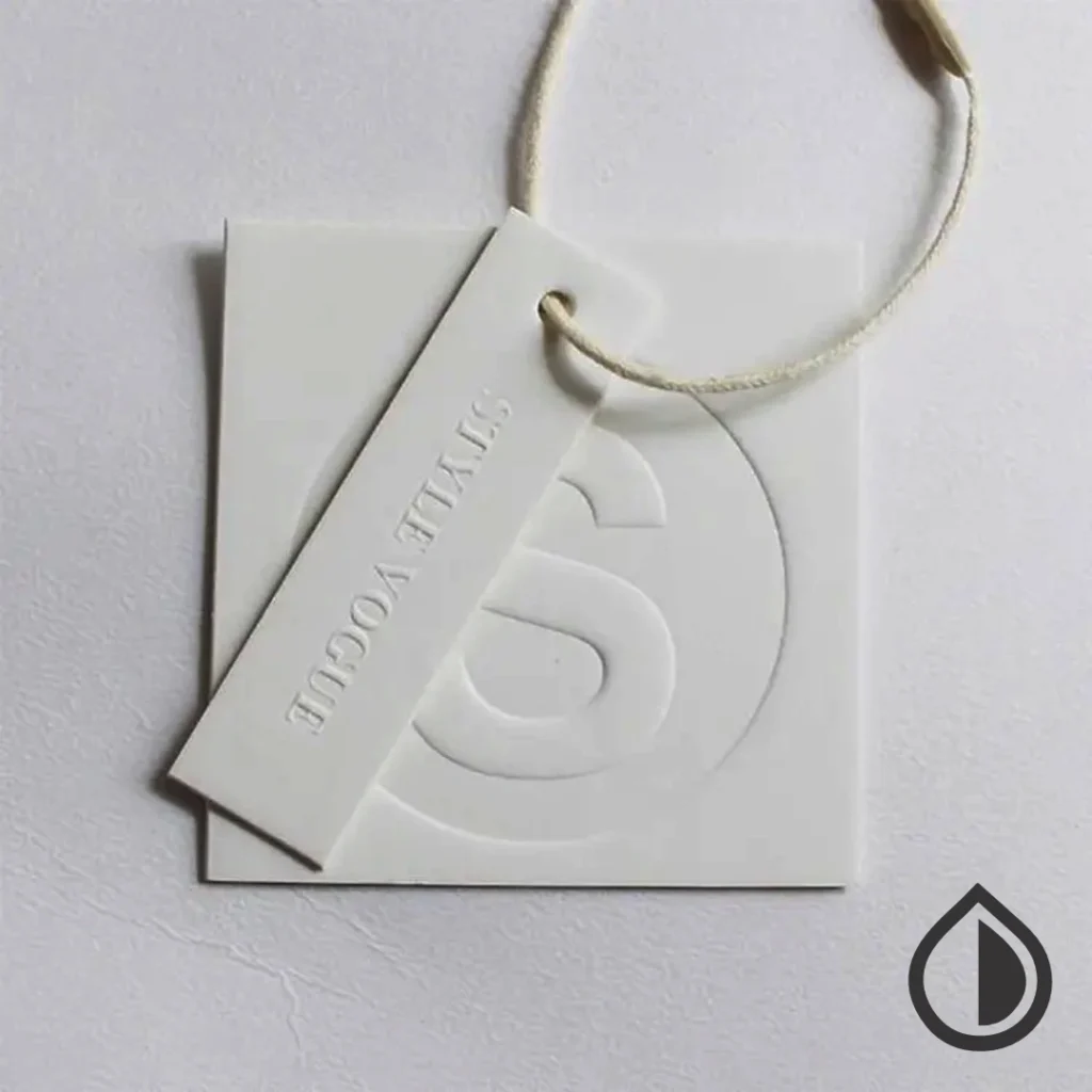 Professional embossing for luxury stationery, business cards, and packaging with raised design effec