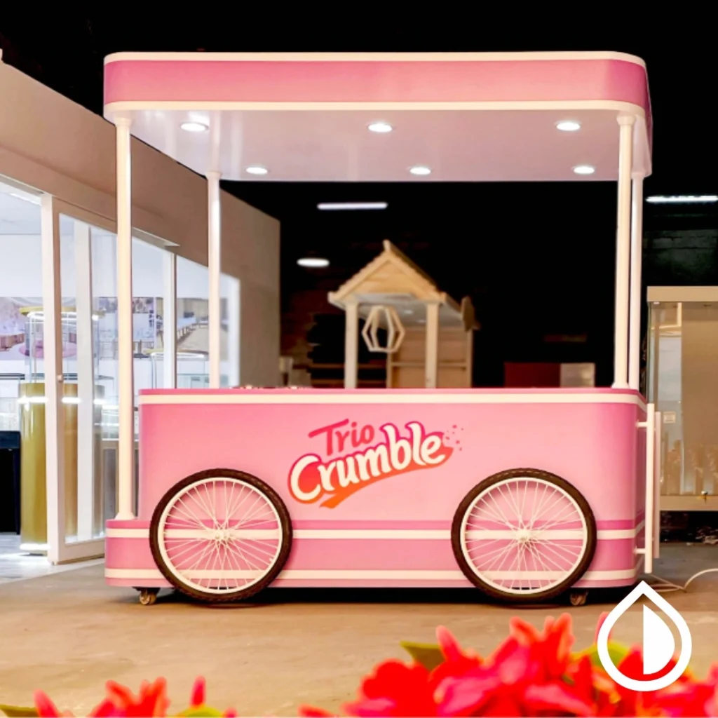 Custom-built indoor and outdoor kiosks with branding, structure fabrication, and digital display options