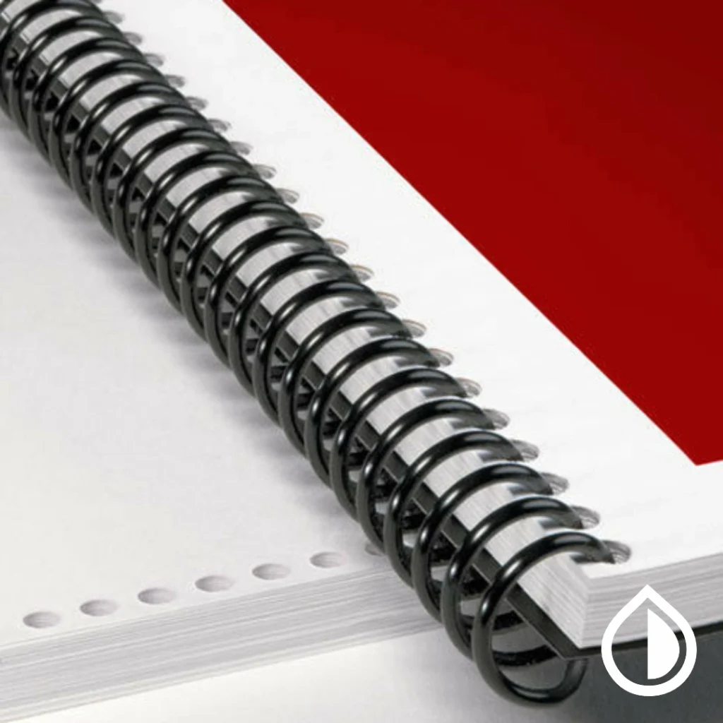 High-quality binding services including saddle stitch, perfect binding, spiral, and hardcase options for documents and books