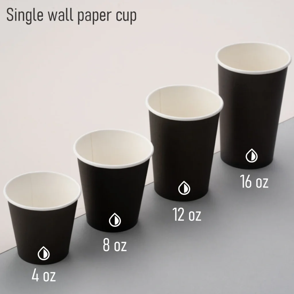 Eco-friendly paper cups with full-color logo printing for cafés, restaurants, and corporate branding