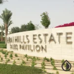 Dubai hills estate sales pavilion outdoor and indoor signboard with durable materials, LED options, and professional installation