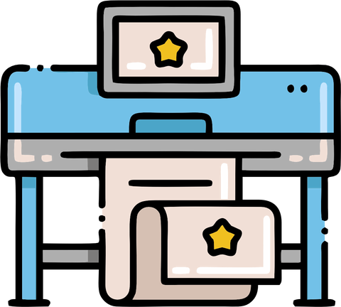 Professional printing in progress